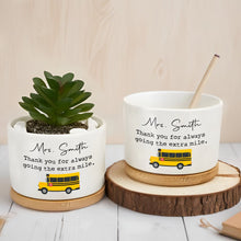 Load image into Gallery viewer, Personalized Ceramic Plant Pot Thank You Gift for Teachers
