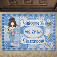 Load image into Gallery viewer, Personalized Teacher Doormat Custom Name Classroom Gift

