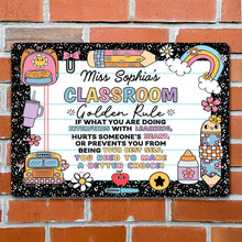 Load image into Gallery viewer, Personalized Metal Sign Custom Name Teacher Decor Gift
