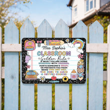 Load image into Gallery viewer, Personalized Metal Sign Custom Name Teacher Decor Gift
