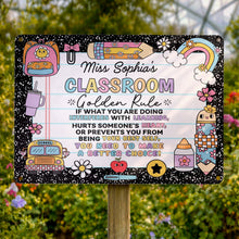 Load image into Gallery viewer, Personalized Metal Sign Custom Name Teacher Decor Gift

