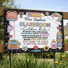 Load image into Gallery viewer, Personalized Metal Sign Custom Name Teacher Decor Gift
