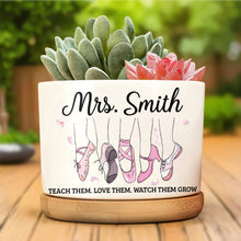 Load image into Gallery viewer, Personalized Ceramic Plant Pot Custom Name Gift for Teachers
