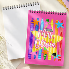 Load image into Gallery viewer, Personalized Sketch Book Custom Name Gift for Teachers
