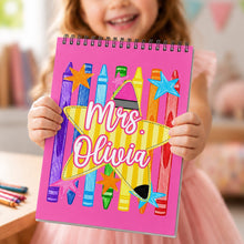 Load image into Gallery viewer, Personalized Sketch Book Custom Name Gift for Teachers
