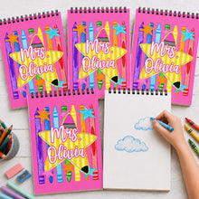 Load image into Gallery viewer, Personalized Sketch Book Custom Name Gift for Teachers
