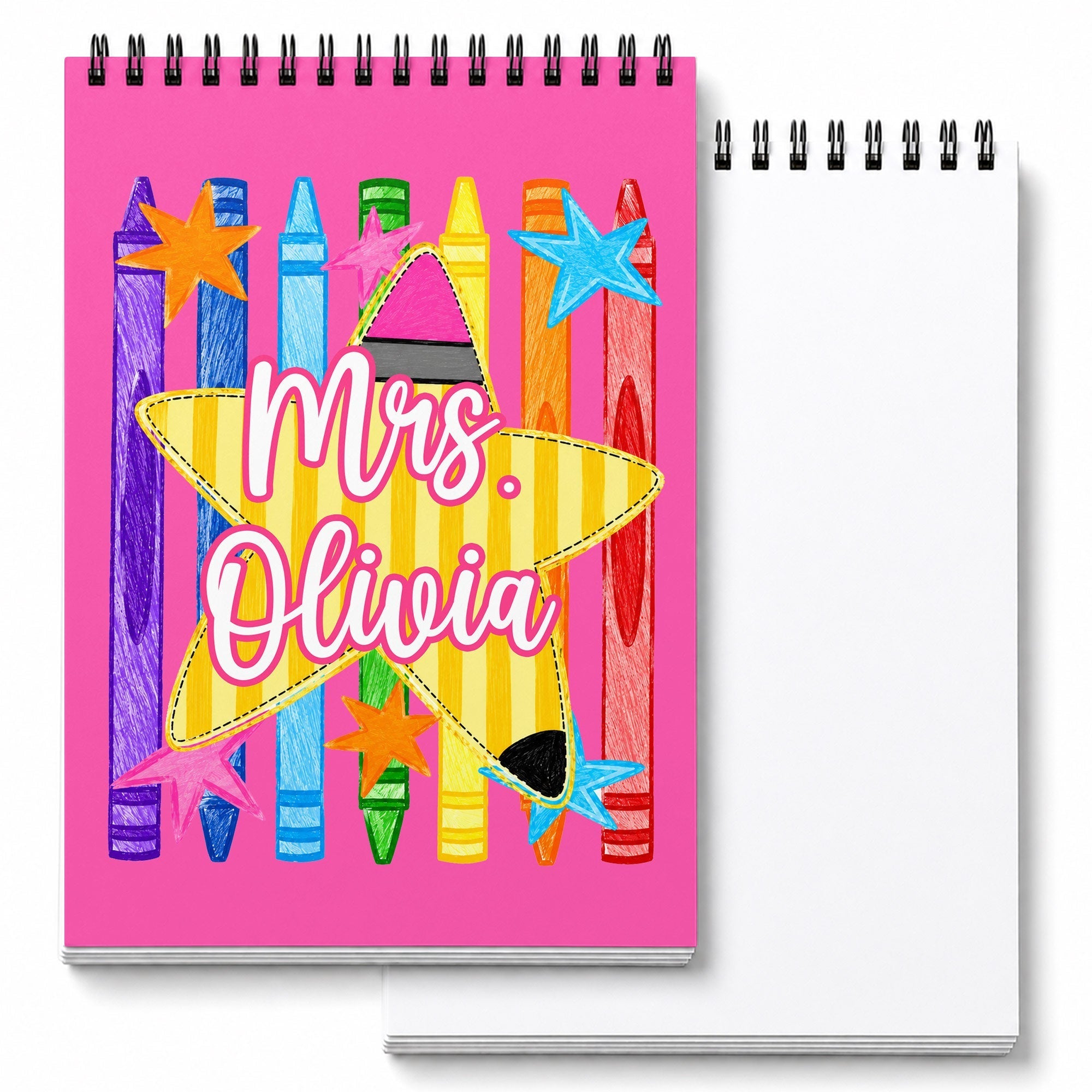 Personalized Sketch Book Custom Name Gift for Teachers