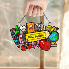 Load image into Gallery viewer, Personalized Classroom Apple Suncatcher Custom Gift for Teacher
