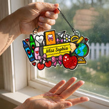 Load image into Gallery viewer, Personalized Classroom Apple Suncatcher Custom Gift for Teacher
