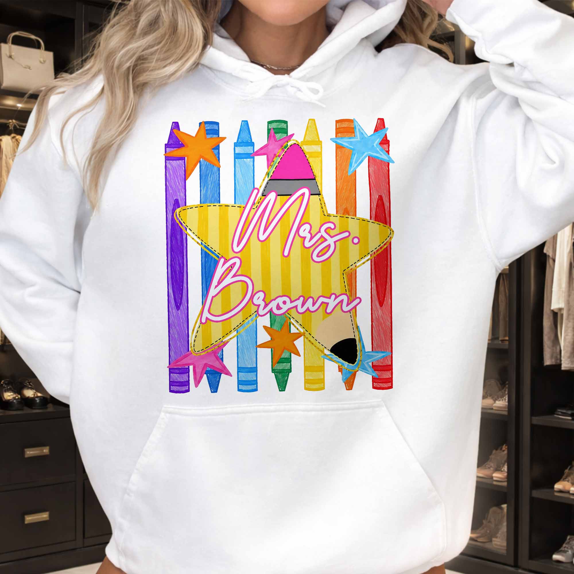 Personalized Teacher T-Shirt Hoodie Custom Name Gift Idea