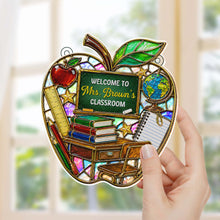 Load image into Gallery viewer, Personalized Mosaic Apple Suncatcher Gift for Teachers
