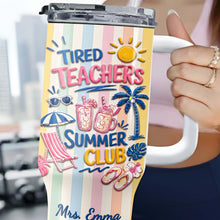 Load image into Gallery viewer, Personalized 40oz Tumbler with Beach Design Custom Name Gift for Teachers
