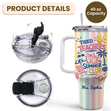 Load image into Gallery viewer, Personalized 40oz Tumbler with Beach Design Custom Name Gift for Teachers

