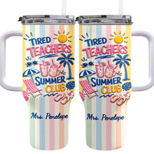 Load image into Gallery viewer, Personalized 40oz Tumbler with Beach Design Custom Name Gift for Teachers
