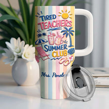 Load image into Gallery viewer, Personalized 40oz Tumbler with Beach Design Custom Name Gift for Teachers
