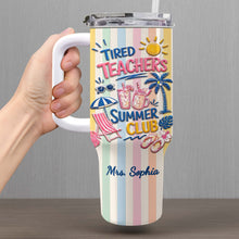 Load image into Gallery viewer, Personalized 40oz Tumbler with Beach Design Custom Name Gift for Teachers
