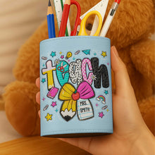 Load image into Gallery viewer, Personalized PU Leather Pen Holder Custom Name Gift for Teacher
