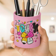 Load image into Gallery viewer, Personalized PU Leather Pen Holder Custom Name Gift for Teacher
