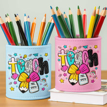 Load image into Gallery viewer, Personalized PU Leather Pen Holder Custom Name Gift for Teacher
