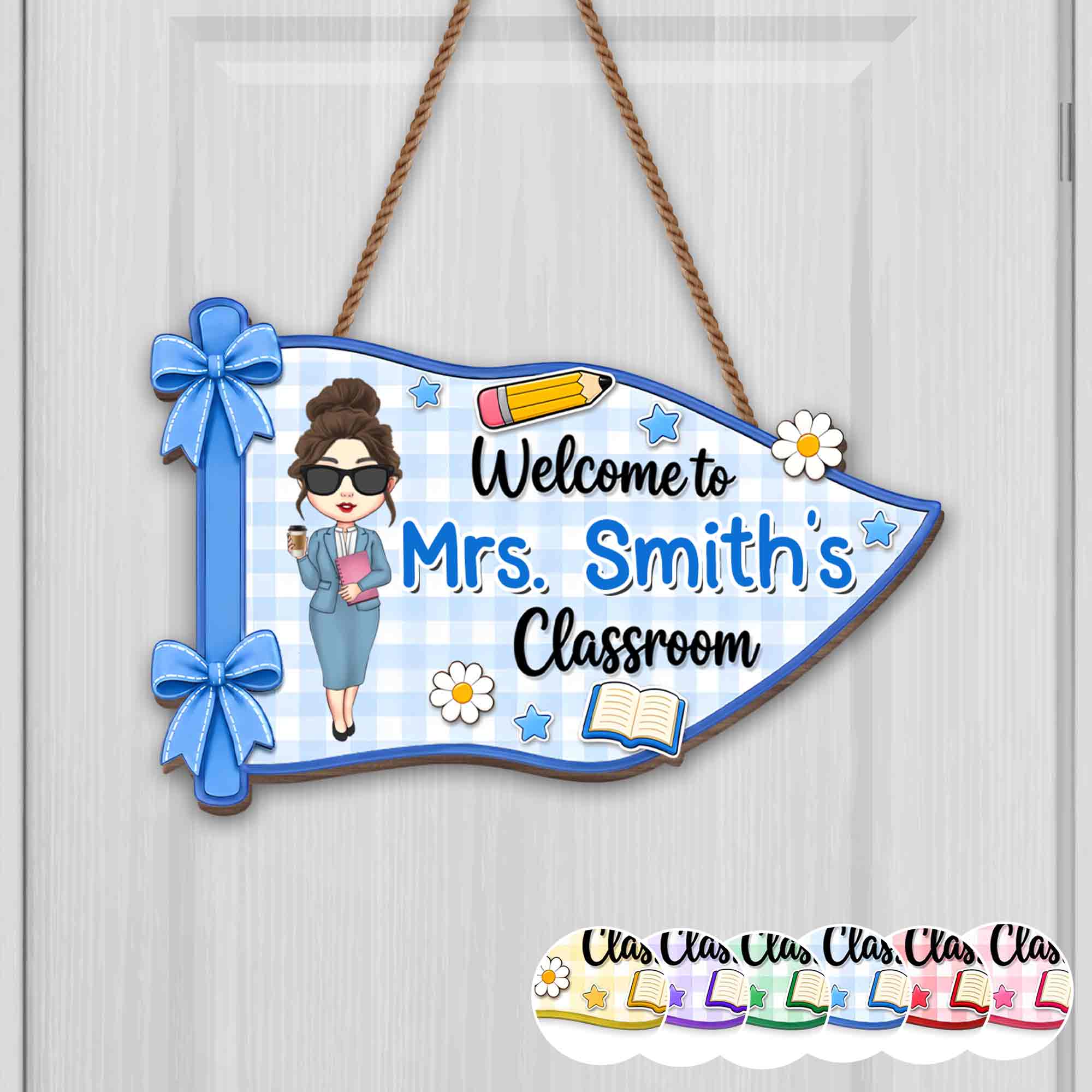 Personalized Welcome to My Classroom Wood Sign for Teacher