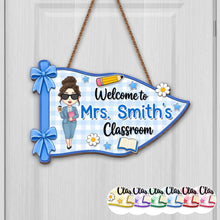 Load image into Gallery viewer, Personalized Welcome to My Classroom Wood Sign for Teacher
