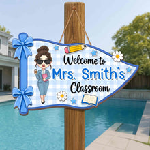 Load image into Gallery viewer, Personalized Welcome to My Classroom Wood Sign for Teacher
