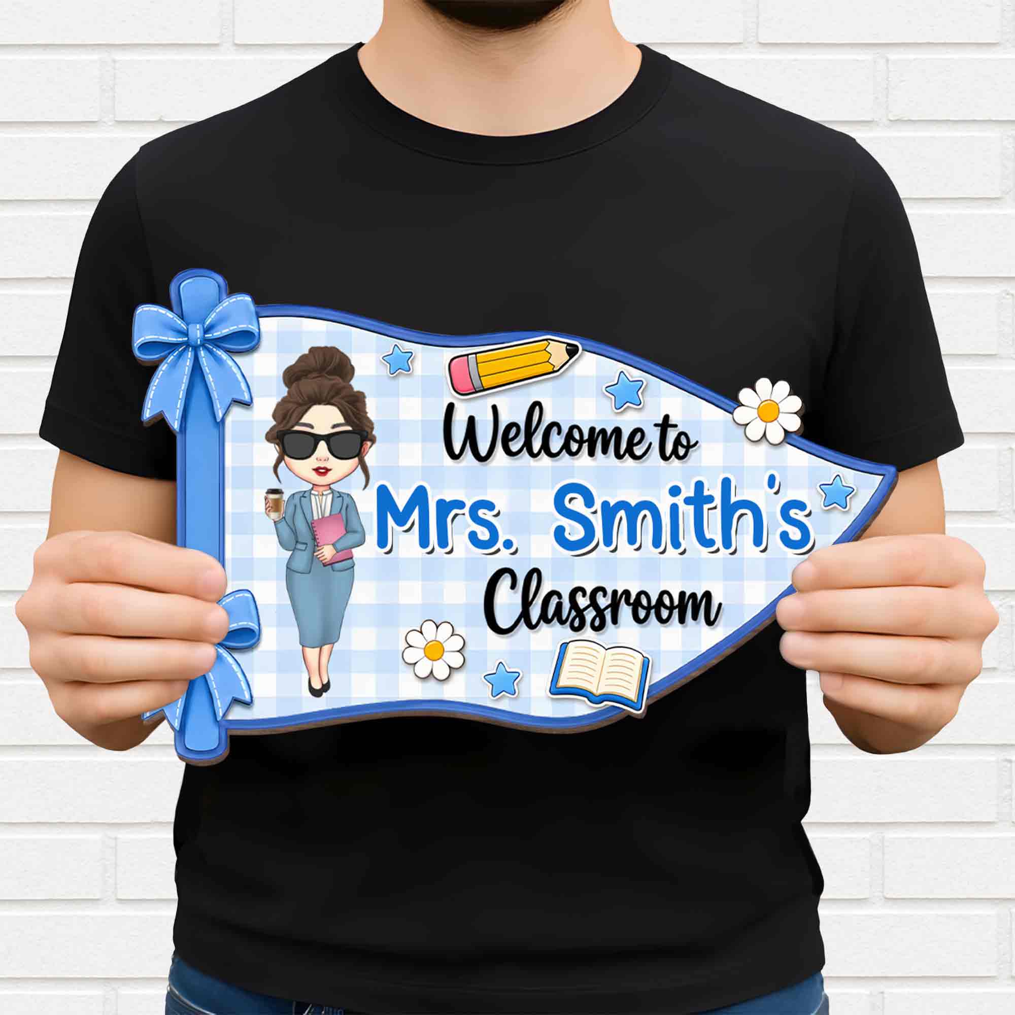 Personalized Welcome to My Classroom Wood Sign for Teacher