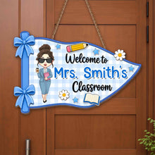 Load image into Gallery viewer, Personalized Welcome to My Classroom Wood Sign for Teacher
