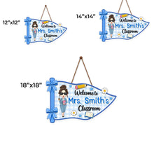 Load image into Gallery viewer, Personalized Welcome to My Classroom Wood Sign for Teacher
