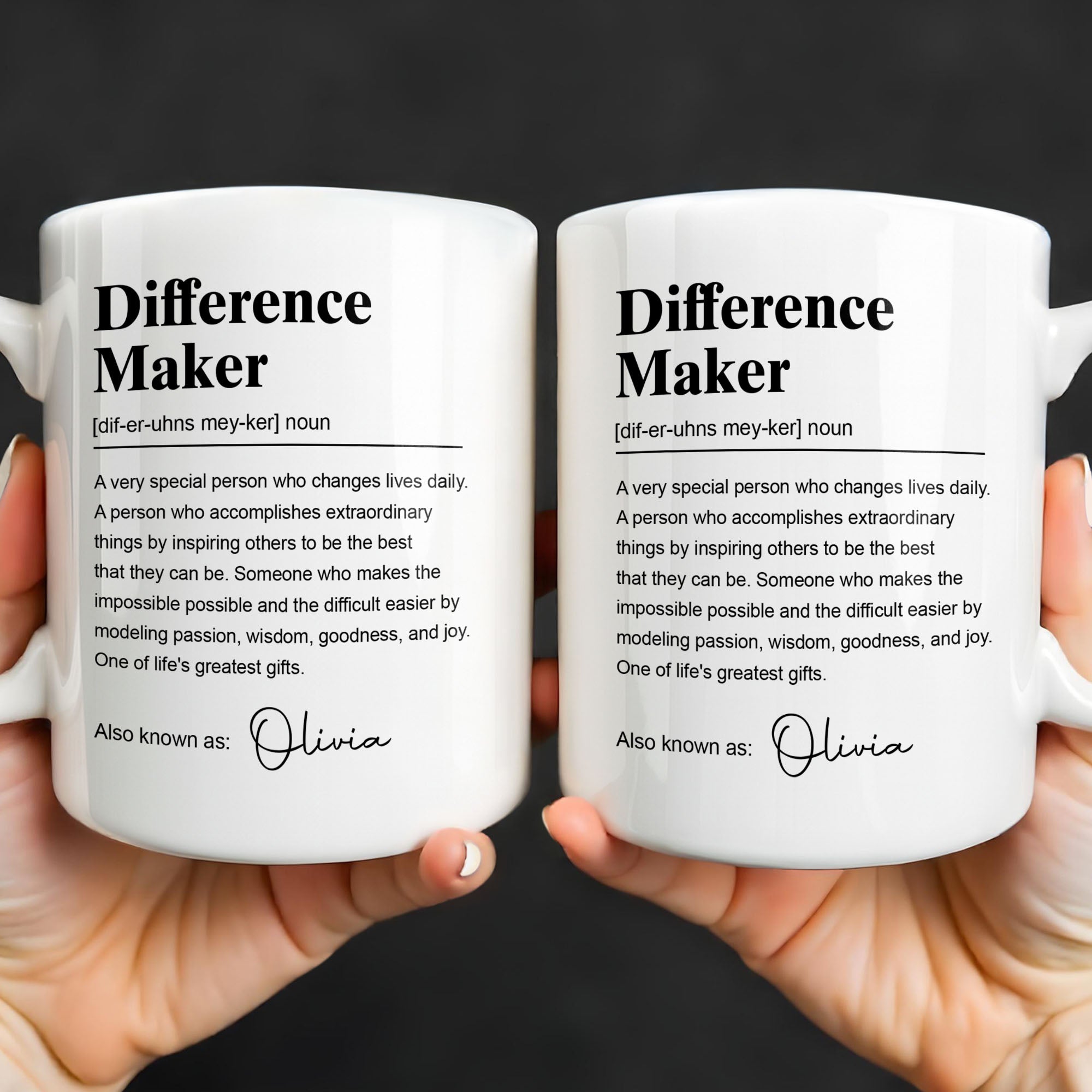 Personalized Teacher Coffee Mug Custom Definition Gift for Mentor