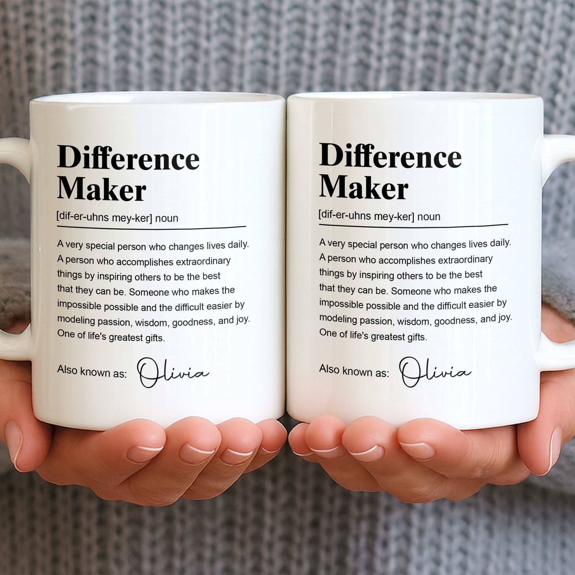 Personalized Teacher Coffee Mug Custom Definition Gift for Mentor