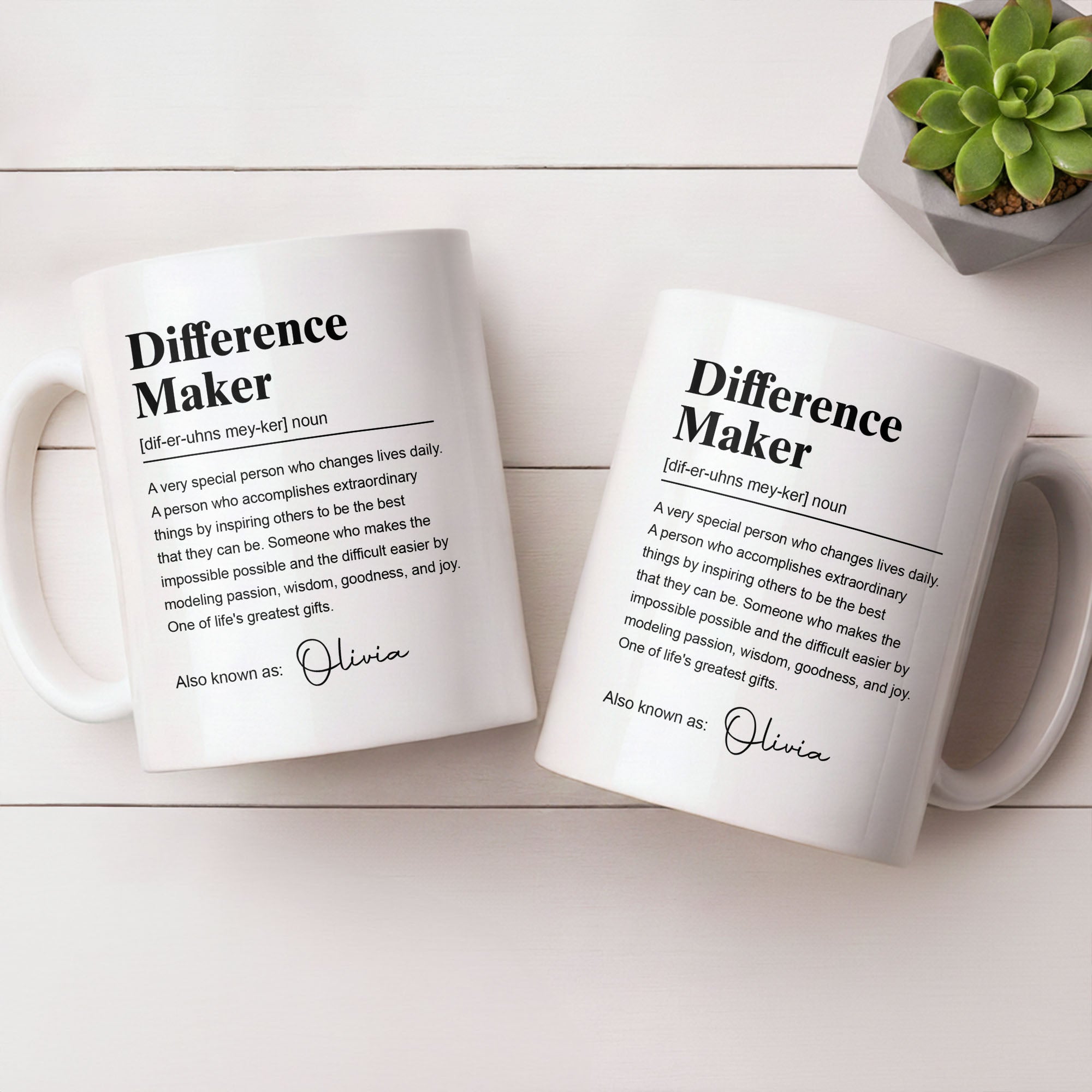 Personalized Teacher Coffee Mug Custom Definition Gift for Mentor