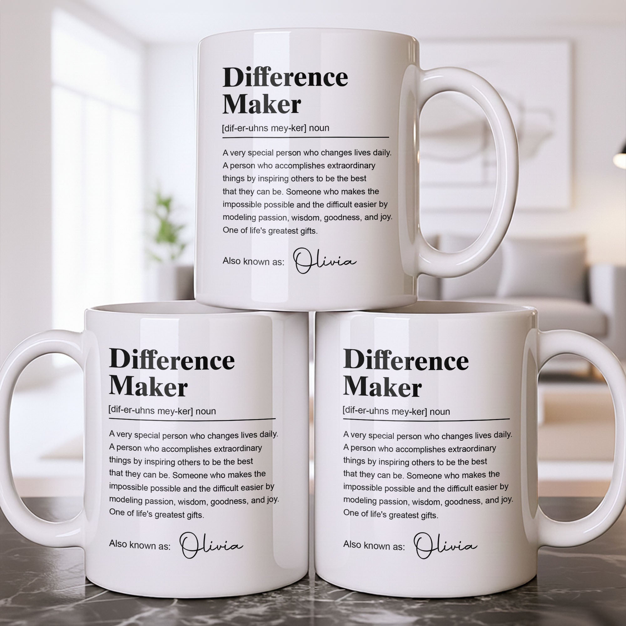 Personalized Teacher Coffee Mug Custom Definition Gift for Mentor