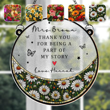 Load image into Gallery viewer, Personalized Stained Glass Suncatcher Custom Teacher Gift
