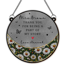Load image into Gallery viewer, Personalized Stained Glass Suncatcher Custom Teacher Gift
