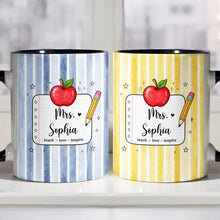 Load image into Gallery viewer, Personalized Apple Pencil Accent Mug Gift for Teacher
