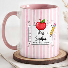 Load image into Gallery viewer, Personalized Apple Pencil Accent Mug Gift for Teacher
