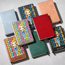 Load image into Gallery viewer, Personalized PU Leather Journal Custom Name Gift for Teachers
