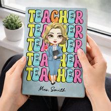 Load image into Gallery viewer, Personalized PU Leather Journal Custom Name Gift for Teachers
