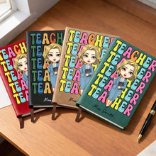 Load image into Gallery viewer, Personalized PU Leather Journal Custom Name Gift for Teachers
