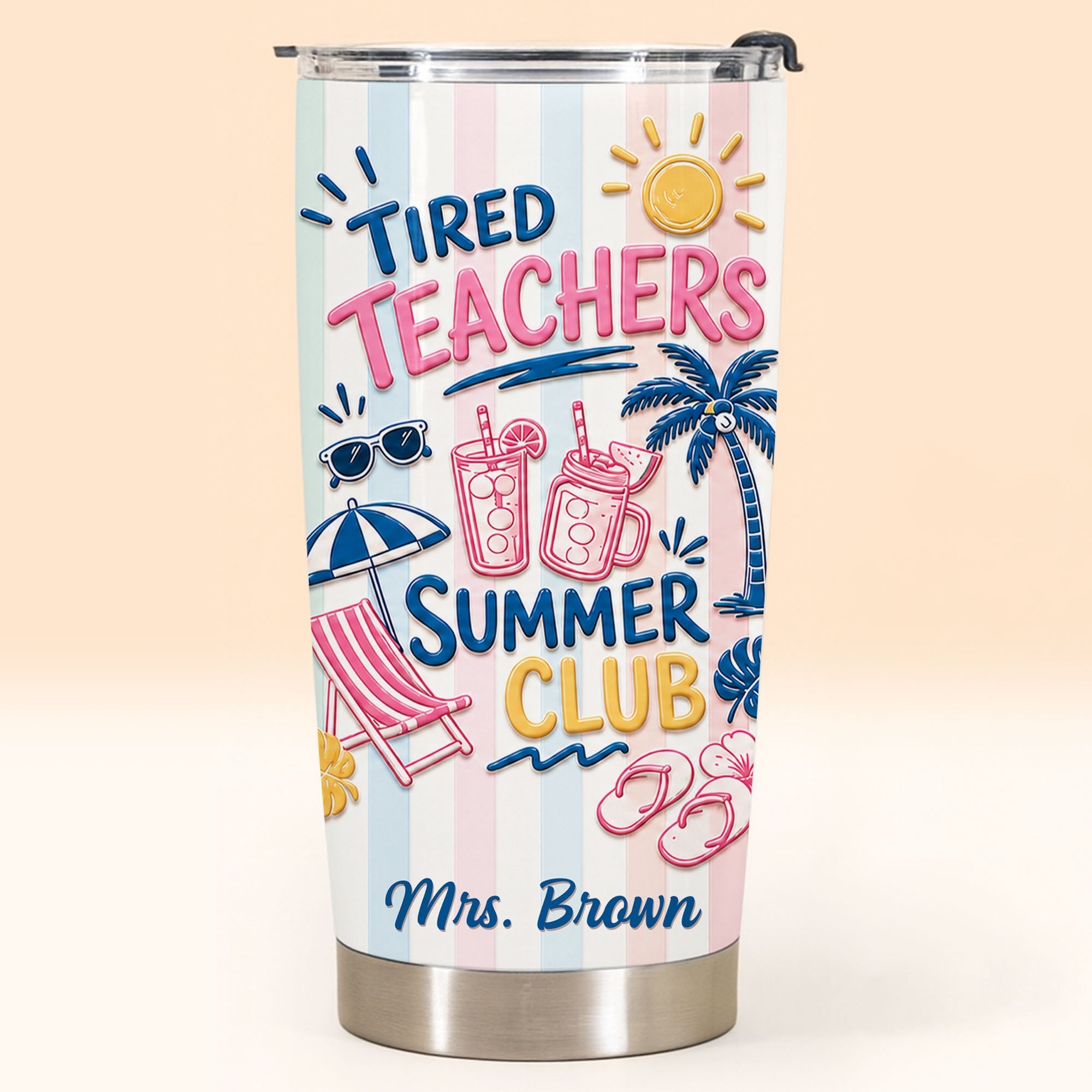 Personalized Stainless Steel Tumbler 20oz Gift for Teachers
