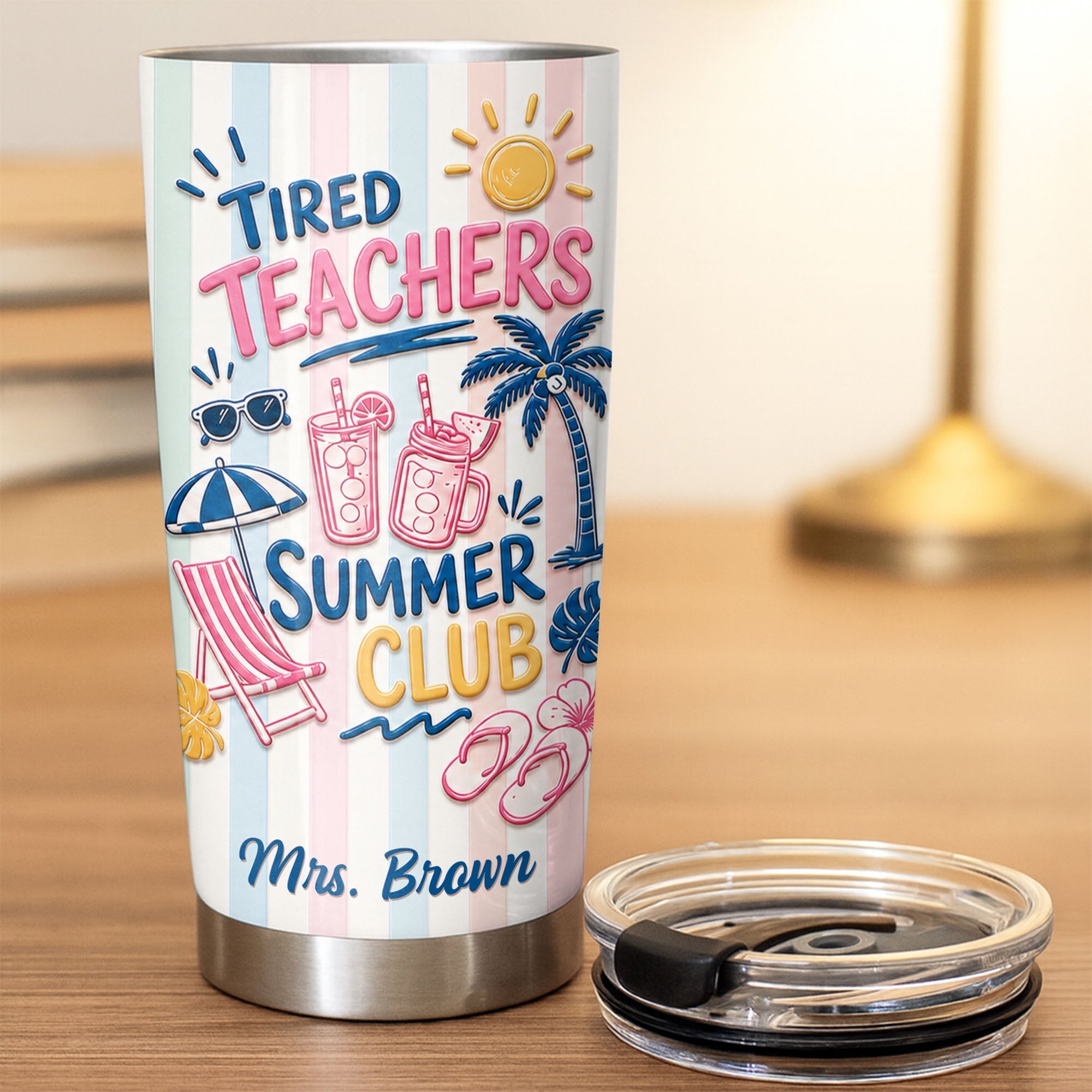 Personalized Stainless Steel Tumbler 20oz Gift for Teachers