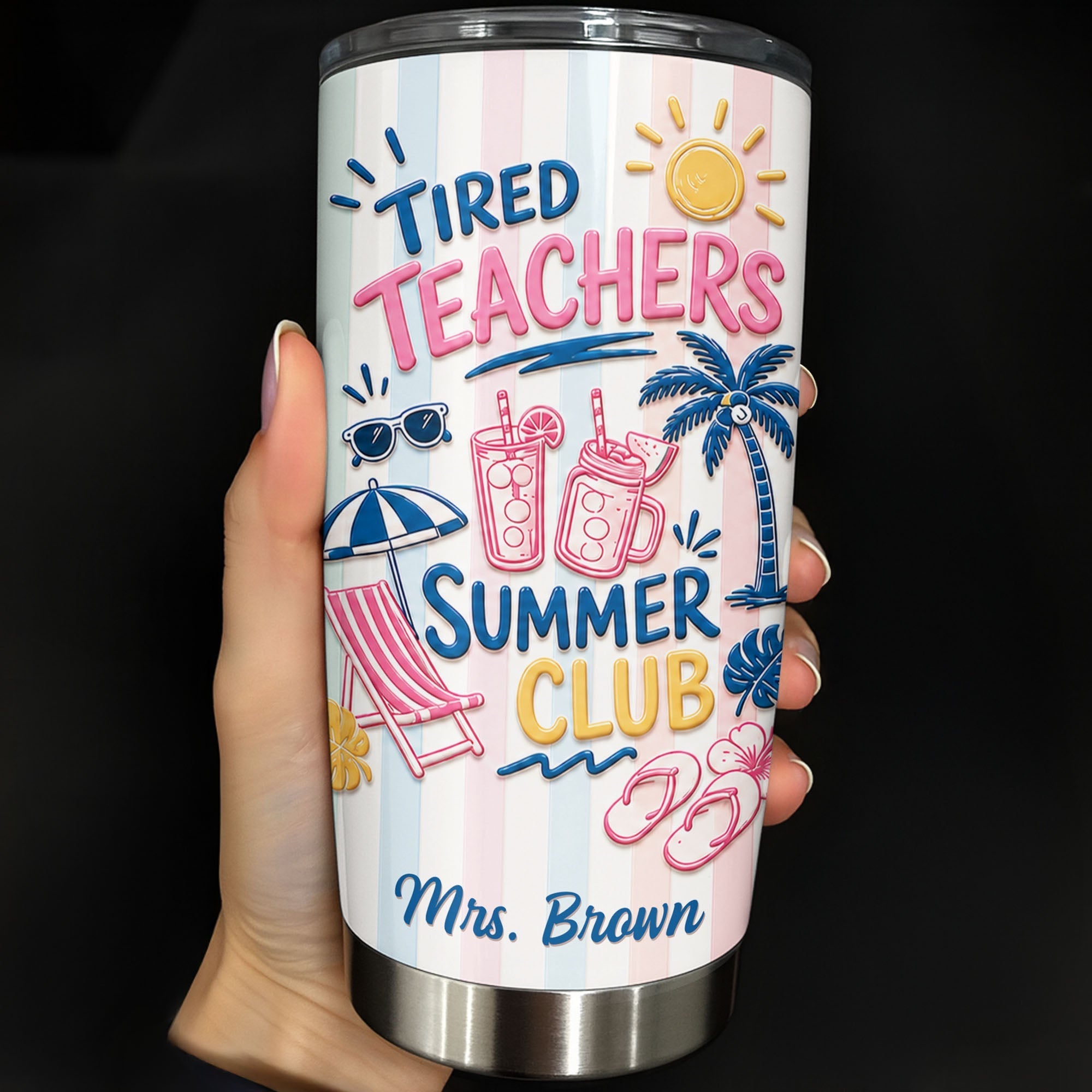 Personalized Stainless Steel Tumbler 20oz Gift for Teachers