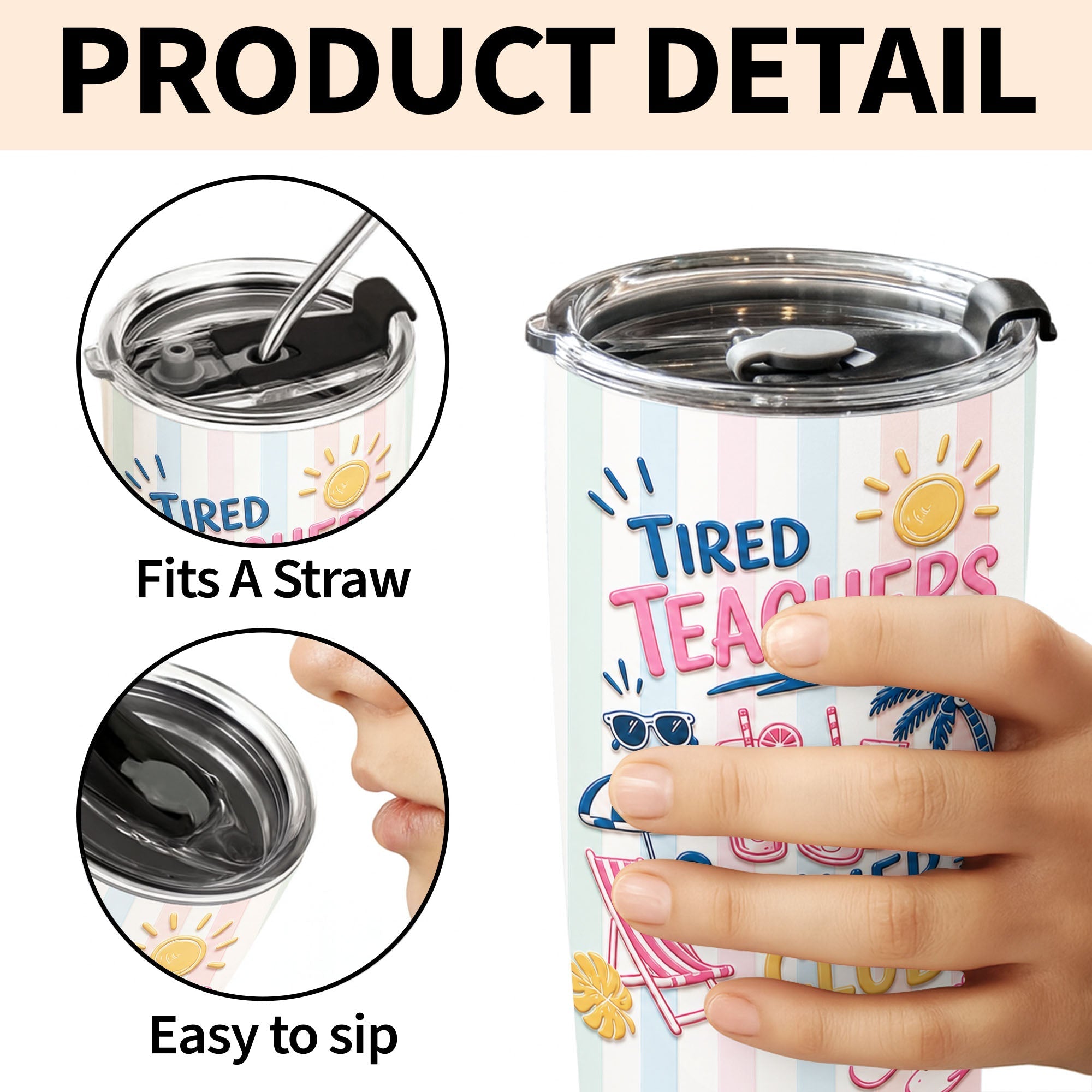 Personalized Stainless Steel Tumbler 20oz Gift for Teachers
