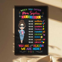 Load image into Gallery viewer, Personalized Teacher Classroom Vertical Poster Custom Name Gift
