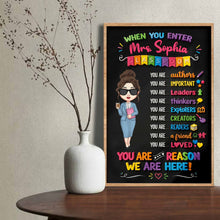 Load image into Gallery viewer, Personalized Teacher Classroom Vertical Poster Custom Name Gift
