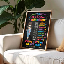 Load image into Gallery viewer, Personalized Teacher Classroom Vertical Poster Custom Name Gift
