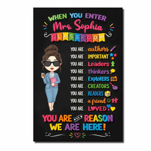 Load image into Gallery viewer, Personalized Teacher Classroom Vertical Poster Custom Name Gift
