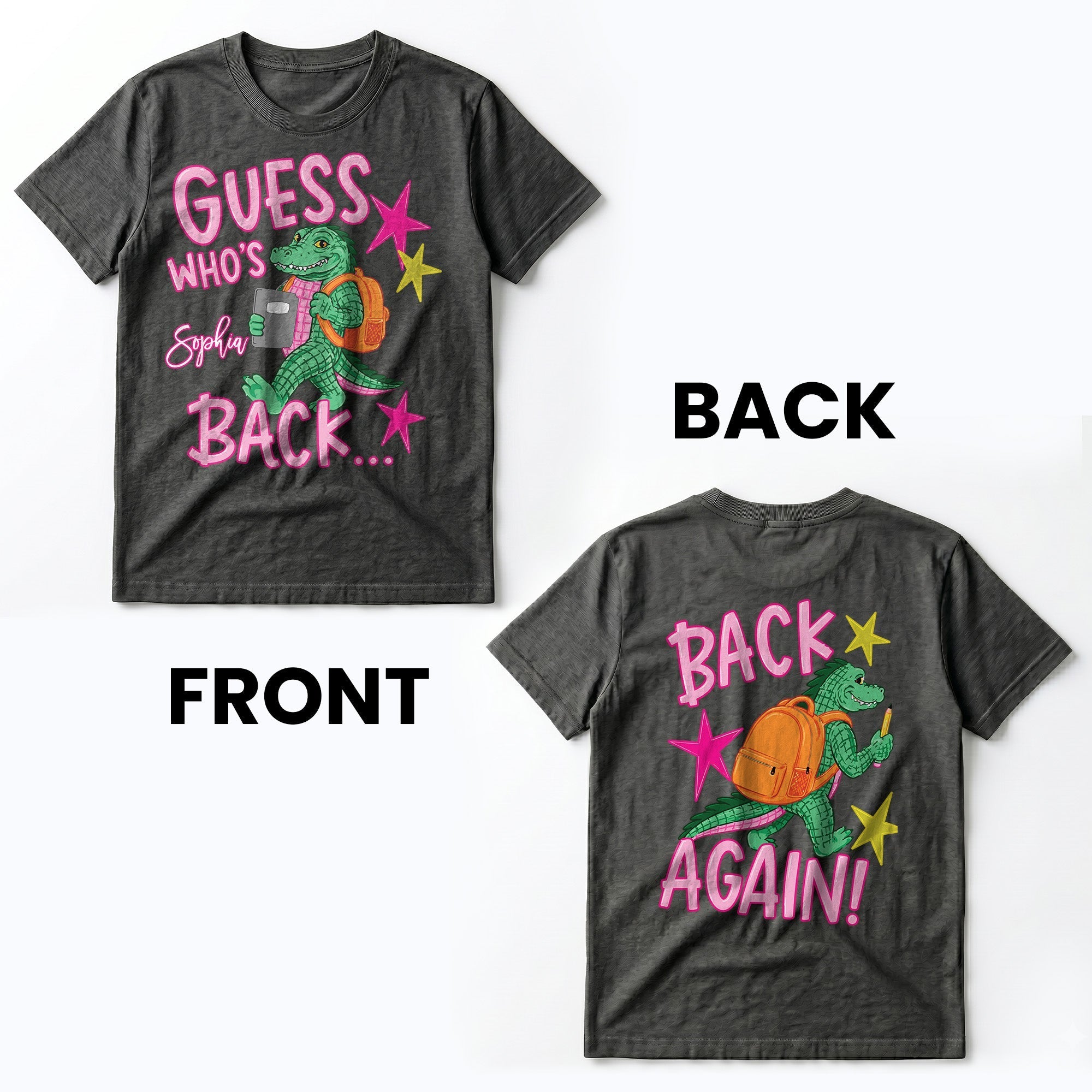 Personalized Alligator T-Shirt Custom Name Gift for Teacher