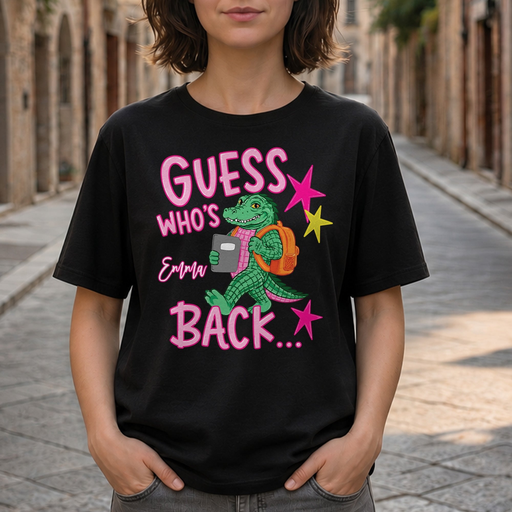 Personalized Alligator T-Shirt Custom Name Gift for Teacher